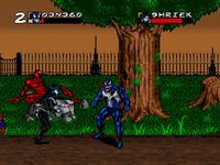 une photo d'Ã©cran de Spider-Man and Venom - Maximum Carnage sur Nintendo Super Nes